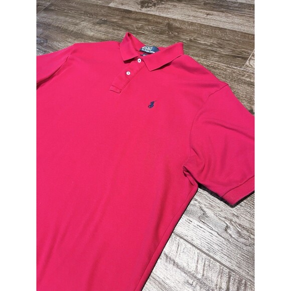 VTG Polo Ralph Lauren Shirt Mens XL Red Pony Y2K 90s Short Sleeve Cotton - Picture 1 of 7